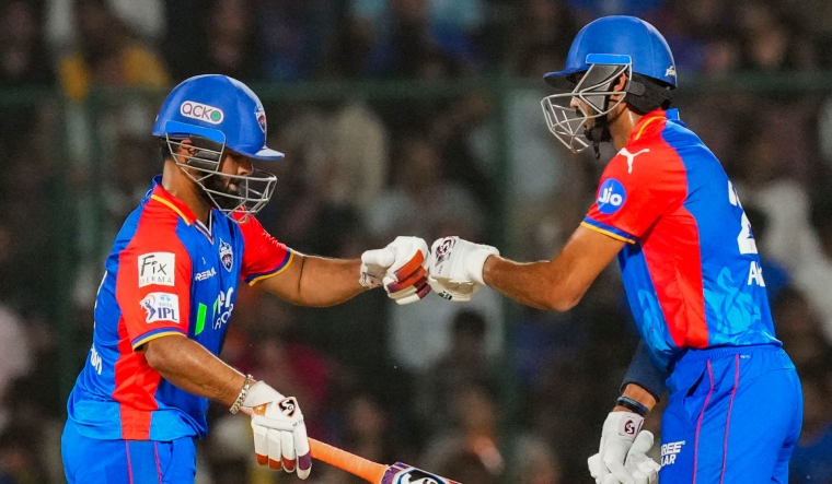 Delhi Capitals captain Rishabh Pant and Axar Patel in the middle against GT | PTI